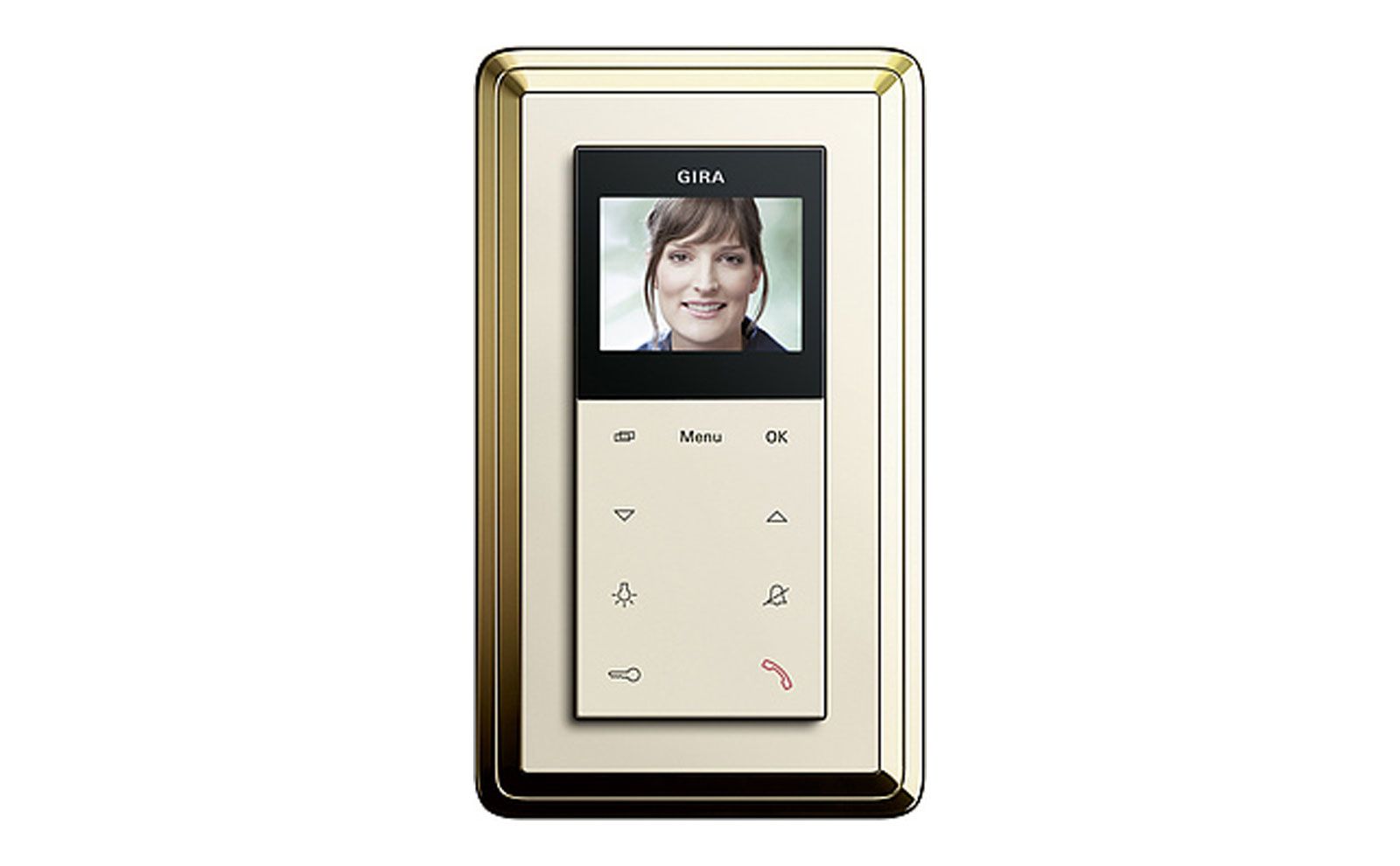 Surface-mounted home station video Gira ClassiX, cream white