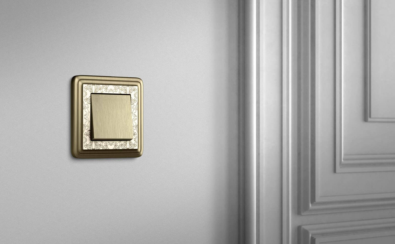 Add a touch of glamour to your home with switches and socket outlets from the Gira ClassiX design line.