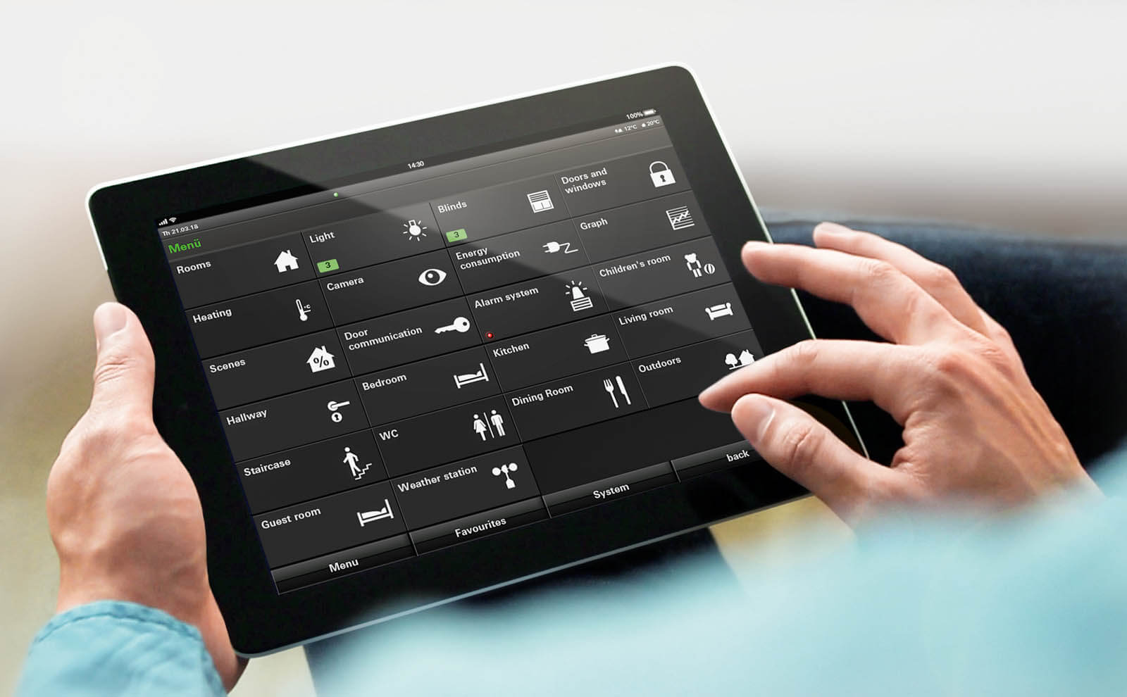 Gira Home App KNX auf Tablet