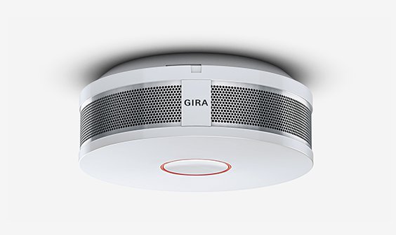 Detector de humo Gira Dual Q, color blanco puro brillante