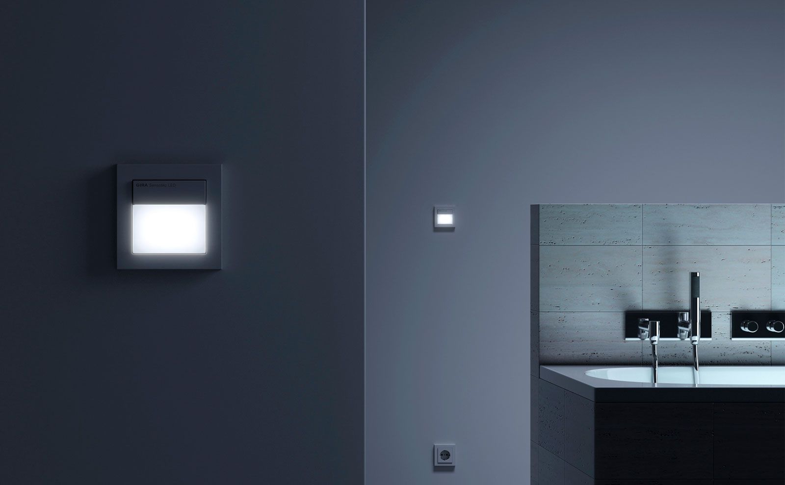 Si hay movimiento, hay luz: Gira Sensotec y Sensotec LED. ✓ Cinco colores disponibles ✓ Diseño plano ✓ Luz agradable