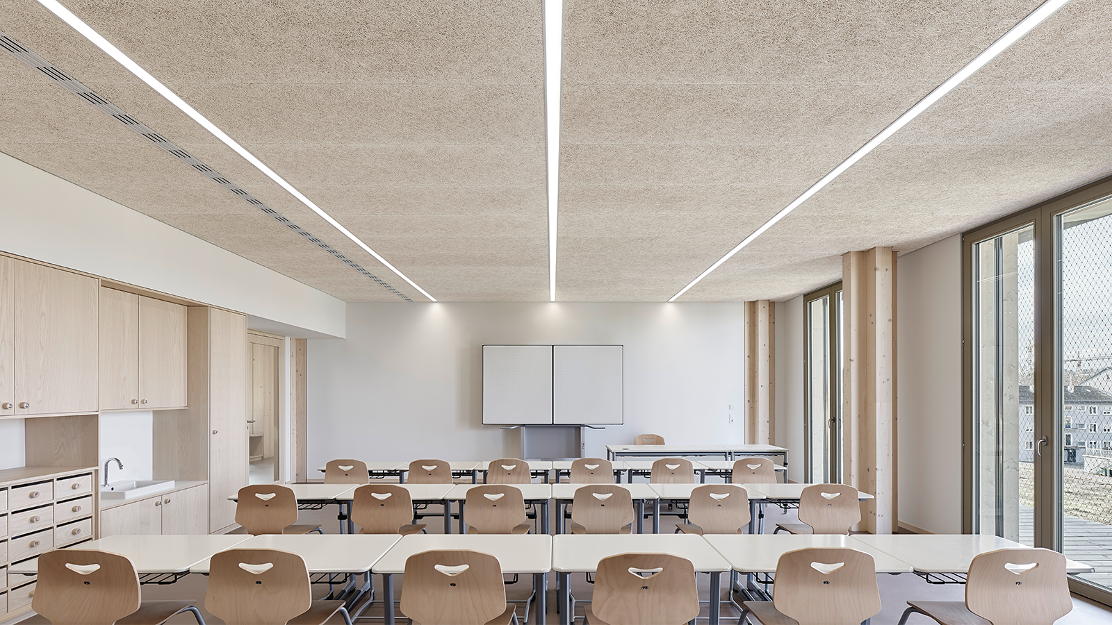 Durchgängiges Design: Ruhige, helle Naturtöne prägen die Atmosphäre