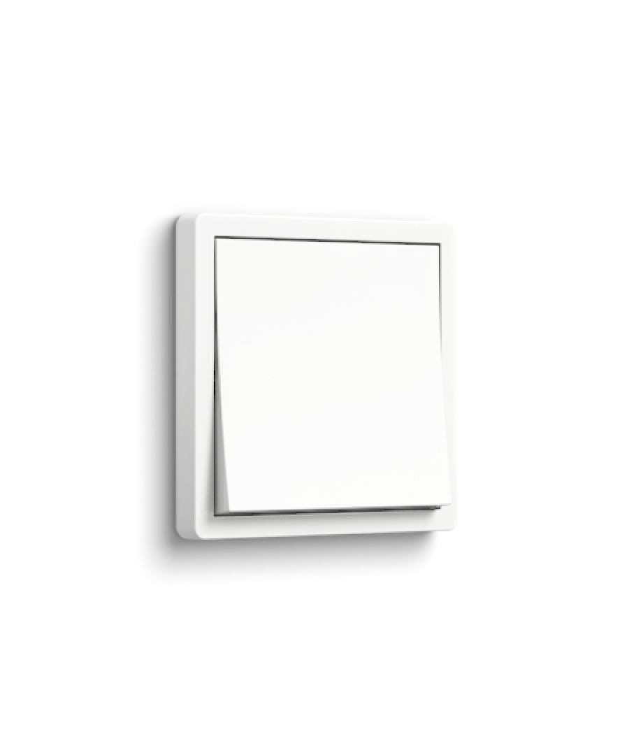 A design classic since 1966: Gira F100 switches in pure white glossy, compatible with the Gira IP flush-mounted radio and other Smart Home solutions.