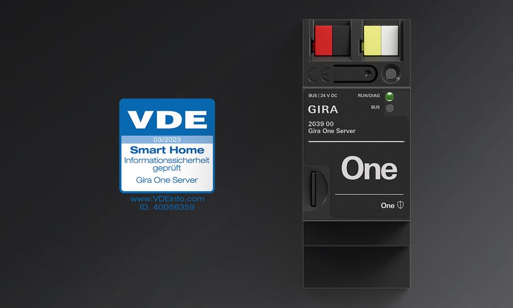 Gira One Server: ausgezeichnet mit VDE Sicherheitszertifikat