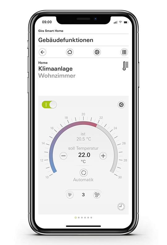 Gira Smart Home App Klimasteuerung 