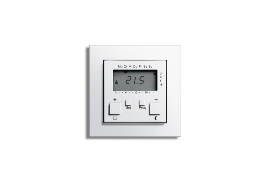 Gira Raumtemperatur-Regler mit Uhr und Kühlprogramm 