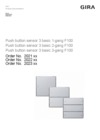 Push button sensor 3 basic 1-/2-/3-gang F100