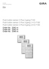 Push button sensor 3 plus 2-/3-/6-gang F100