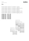 Push button sensor 3 comfort 1-/2-/3-/4-/6-gang